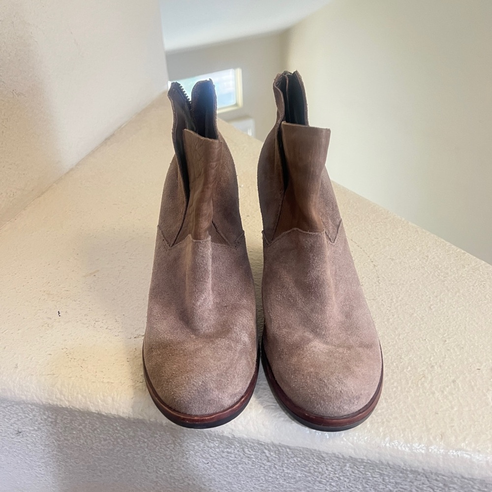 Kork-Ease Castaneda “Castle Suede” Brown Leather Bootie boots chunky size 8 - Picture 12 of 12